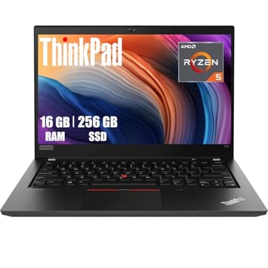 Lenovo ThinkPad T14 Gen 1 - Notebook Business, 14", FHD (1920x1080), AMD Ryzen 5 Pro 4650U, 16 GB di RAM, 256 GB SSD, tastiera US QWERTY, Windows 11 Pro (ricondizionato)