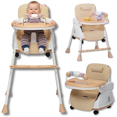 Twinky Seggiolone Pappa Evolutivo 0-36 Mesi – Seggioloni Pappa per Bambini Portable e Regolabile | Design Sicuro e Comfort per Ogni Pasto