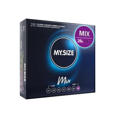 My.Size Mix Preservativi misura 7, 69 mm, confezione grande, 28 pezzi