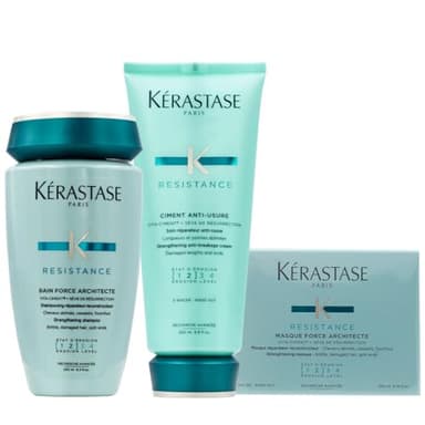 Kérastase ResistanceTrio shampoo, maschera e cura per capelli danneggiati