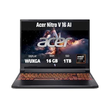 Acer Nitro V 16 AI ANV16-42-R0BK Notebook Gaming, NVIDIA GeForce RTX 5060 8 GB GDDR7, Processore AMD Ryzen™ 7 260, Ram 16 GB DDR5, 1024 GB SSD, Display 16" WUXGA IPS 180 Hz, Windows 11 Home