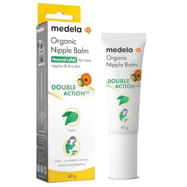 Medela Balsamo per capezzoli Organic e Vegan, Crema per Capezzoli Lenitiva e Nutriente per Mamme che Allattano, a Base di Ingredienti Naturali e Sicuri, Rapido Sollievo per Capezzoli Dolenti, 40 g