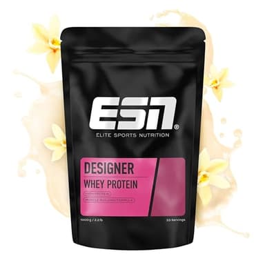 ESN Designer Whey Protein, Vaniglia, 1000 g - Proteine in Polvere per lo Sviluppo e il Recupero Muscolare