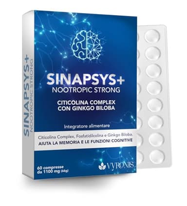 SINAPSYS+ Potente integratore di citicolina 1000 mg Pura e colina - Boost mente integratori migliora la memoria e Concentrazione, migliora le connessione sinaptiche,ideale per studenti ed esami