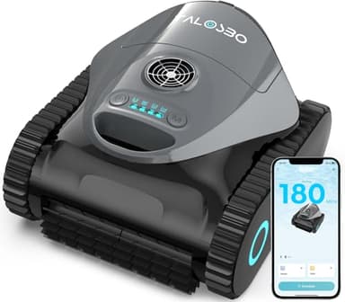 (2026 Nuovo) Talosbo C1 Robot Piscina Pareti e Fondo, Linea d'acqua, Filtrante 180μm e Spugna 35ppi, 180 Min d'Autonomia, Robot Piscina Senza Fili con Controllo APP, per Piscine fino a 150 m²