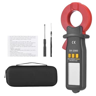Generic Pinza Amperometrica Professionale per Corrente di Dispersione Gamma 60A Ad Alta Precisione AC DC Amperometro Automatico per Elettricisti Strumento Rilevatore di Micro Corrente (SK-2060 CA