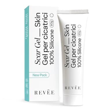 REVÉE Scar Gel 60g Crema Cicatrici Chirurgiche - 100% Silicone, Gel Topico per Cicatrici, Crema Cicatrizzante Ferite