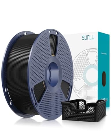 SUNLU PLA Plus 2.0 Filamento per Stampante 3D Veloce 1.75mm, PLA+ Migliorato per Stampa Rapida (50-600mm/s), Tenacità e Adesione Interstrato Superiori, Precisione ±0.02mm, Bobina 1kg (Nero)