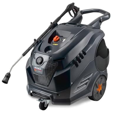 COMET Idropulitrice ad Acqua Calda New SCOUT 150 Classic EVO, 150 bar, 90°C, 540 l/h, Serbatoio Gasolio e Detergente Integrati, 230V