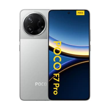 XIAOMI POCO F7 Pro 5G, 12+512GB, Argento, fotocamera principale da 50MP, batteria da 5110 mAh (tipi) con 45 W HyperCarge, IP64, funzioni AI (senza caricabatterie incluso)