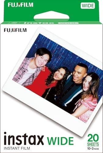 INSTAX WIDE FILM EU 10X2/PK - Confezione da 20 Foto, Bordo Bianco, 20 colpi