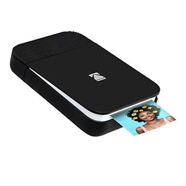 KODAK Smile Stampante Digitale Istantanea, Mini Stampante Bluetooth Pop-Open per iOS e Android, Modifica, Stampa e Condivisione Foto ZINK 2x3 con App Smile, Nero/Bianco