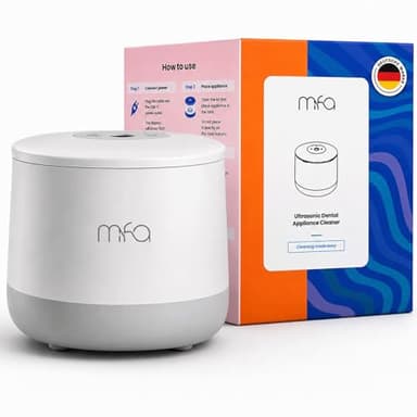 mfa® | Pulitore a ultrasuoni per protesi dentarie, apparecchi ortodontici, bite, retainer, aligner, dentiere, dispositivi occlusali, gioielli | Ultrasonic Dental Cleaner