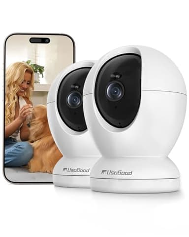 usogood 4MP Telecamera WiFi Interno, Rilevamento e Tracciamento del Movimento e Sirena, 2.4G&5G WiFi Videocamera Sorveglianza Interno 360° per Bambini/Animali con Visione Notturna, Audio Bidirezionale