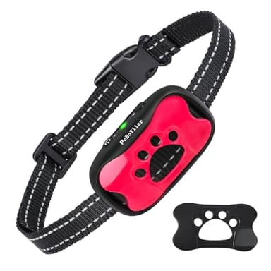 Collare Antiabbaio Cane, Anti Abbaio Ricaricabile per Cani Piccola Media Grande Taglia Regolabile, Dispositivo Per Fermare L'Abbaio Dei Cani Con 7 Sensibilità, Modalità Bip E Vibrazione, Rosa