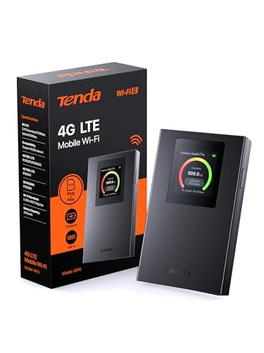 Tenda MF6 WiFi Bar con SIM CAT 4 150Mbps, Wi-Fi 6 AX300Mbps, Router WiFi con SIM Portatile, Schermo LCD a colori, Batteria Ricaricabile, Porta USB-C, Ricarica con PowerBank, Plug & Play