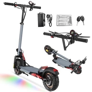 10 Pollici Monopattino Elettrico Pieghevole Adulto Scooter - fuoristrada monopattino elettrico,Batteria 48V 12.5Ah 30-45KM di Autonomia, Carico Massimo 120KG monopattino elettrico adulti