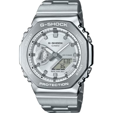 Casio G-shock - Orologio Uomo Al Quarzo Militare Cinturino In Acciaio Inox Grigio Cassa In Resina Quadrante Digitale Grigio - GM-2110D-7AER