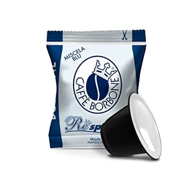 Caffè Borbone Respresso, Miscela Blu - 100 Capsule - Compatibili con le Macchine ad uso domestico Nespresso *