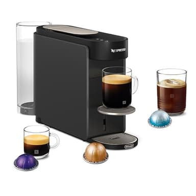 Nespresso De'Longhi Vertuo Up – Macchina da Caffè in Capsule con 6 Formati Tazza, Tecnologia Centrifusion, Riscaldamento Rapido, Serbatoio 1.4L,Modalità Creazioni, Design Compatto,Grigia (ENV200.GY)