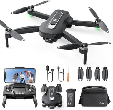 Holy Stone Drone GPS con Fotocamera 4K per Principianti, HS460 Drone Pieghevole con Autonomia di 26 Minuti, Motore Brushless, Follow Me, Ritorno Automatico, Trasmissione FPV 5G, Meno di 249 g