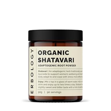 Erbology Shatavari in Polvere Bio 90g - 90 Porzioni - Approvvigionata in Modo Sostenibile Direttamente dalla Fattoria in India - Piccoli Lotti - Vegana - Senza OGM