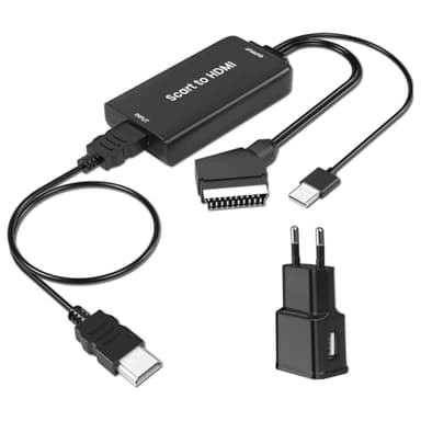 AMANKA Cavo Adattatore Scart HDMI, Convertitore da Scart a HDMI Connettori Video Audio Supporta Stereo HD 720/1080P per HDTV/Proiettore/Lettore DVD/Blu-ray SKY/PS3/xbox/Monitor