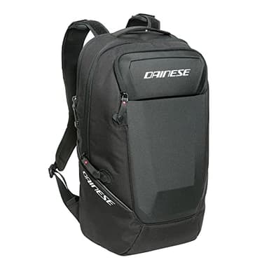 Dainese - D-Essence Backpack, Zaino Moto Nero, Zaino da Viaggio da 22.2L, Pratico, Capiente e Leggero, da Ufficio, Scuola, Lavoro con Tasca per PC Portatile, Unisex