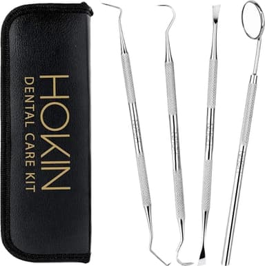 HOKIN Pulizia Denti Tartaro Ablatore Kit - Igiene Dentale Kit per Placca e Tartaro Rimozione Sbiancamento Denti kit con specchietto dentista, per Cura Orale Domestico Rimozione Tartaro, Placa