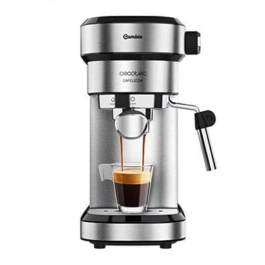 Cecotec Macchina da caffè Cafelizzia 790 Steel per espresso e cappuccino. 1350 W, Sistema Thermoblock, 20 bar, Modalità per 1 e 2 caffè, vaporizzatore orientabile, serbatoio da 1,2L