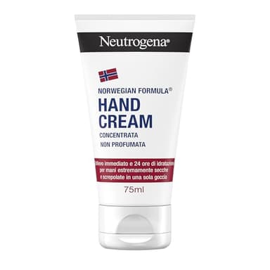 Neutrogena Formula Norvegese Crema Mani Concentrata Non Profumata, Crema mani riparatrice con Glicerina e Vitamina E, Crema mani secche e screpolate per sollievo e idratazione 24h, 75 ml