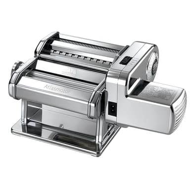 Marcato Atlasmotor Macchina Pasta con Motore, 100 W, Alluminio, Acciaio Cromato, Linea Basic.