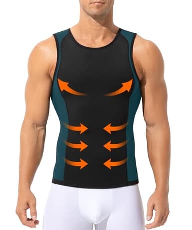 Arjen Kroos Canotte Compressione da Uomo, Canotta Contenitiva Snellente Maglia Modellante Dimagrante Shapewear Intimo Senza Maniche per Bodybuilding Palestra