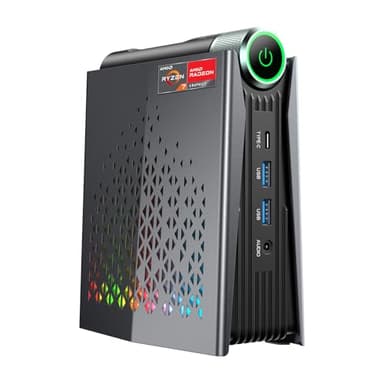 ACEMAGICIAN Mini PC Gaming ΑMD Ryzen 7 8745HS (fino a 4,9 GHz), 16GB DDR5 512G NVME SSD, Micro Desktop Computer con regolazione a 3 modalità. 【RGB/ WIFI6/ Bluetooth 5.2/2.5G LAN】