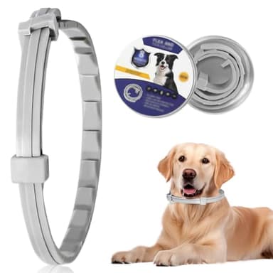 JIRVEX Collare Antipulci e Antizecche per Cani 1 Pezzo Regolabile 63 cm Protezione Naturale Senza Sostanze Chimiche per Cani Piccoli, Medi e Grandi