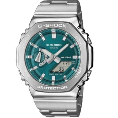 Casio Orologio GM-2110D-3A1ER G-Shock Acciaio Ottanio