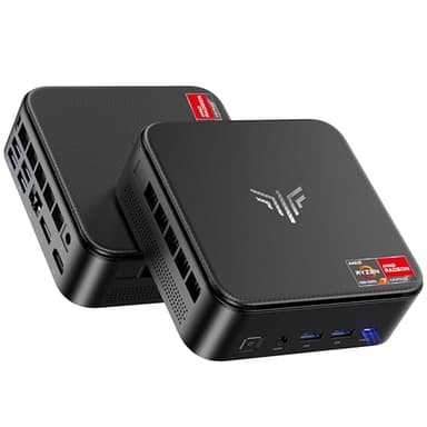 NiPoGi E3B AMD Ryzen 7 7730U, 16GB DDR4 512GB SSD Mini Desktop Computer, AMD Radeon Graphics, 4K@60Hz Triplo Display DP+HDMI+Type-C/WiFi 6/BT5.2 Micro Gaming PC