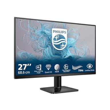Philips 27E2N1500L 1000 Series LED-Monitor 68.6 cm (27") - 2560 x 1440 QHD @ 75 Hz - IPS - 1000:1 - HDR10-4 ms - HDMI, DisplayPort - Schwarz (27E2N1500L/00)