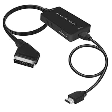 uhddadi Adattatore Scart a HDMI con Cavi HDMI, Full HD 720P/1080P Switch Video Audio Converter per HDTV Monitor Proiettore STB VHS Xbox PS3 Sky Blu-ray Lettore DVD