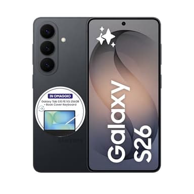 Samsung Galaxy S26 Smartphone AI, 256GB, 3 anni di Garanzia, Processore Avanzato, Assistente Foto, Creative Studio, Camera 50 MP, 4300 mAh, Black [Versione italiana]