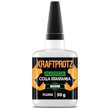 Colla istantanea extra liquida per plastica – KRAFTPROTZ XXL 50 g – trasparente, impermeabile, ultra penetrante – punta anti-secco – adesivo per ABS, acrilico, modellismo e microfessure