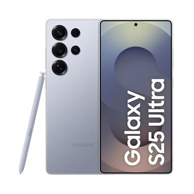 Samsung Galaxy S25 Ultra 5G Mobile con Galaxy AI (Titanium Silverblue, 12 GB di RAM, 256 GB di archiviazione), telaio in titanio, ultra gaming con Snapdragon 8 Elite,Fotocamera da 200 MP con motore