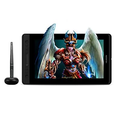 HUION Kamvas Pro 13 Tavoletta Grafica con Schermo Antiriflesso da 13,3 Pollici, Penna Senza Batteria (Inclinazione ±60 °), con Supporto Regolabile, per Apprendimento e Lavoro a Distanza