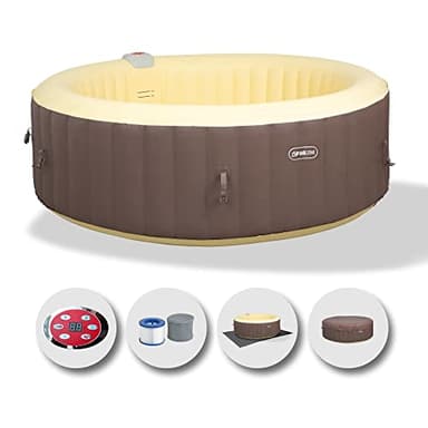 EASE.ZONE Spa Idromassaggio Gonfiabile Riscaldata 4-6 Persone con Pompa Integrata