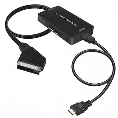 Convertitore da SCART a HDMI,adattatore da SCART a HDMI,con commutatore 720p/1080p, per monitor TV, proiettore, convertitore video per lettore DVD, VHS, STB, Xbox
