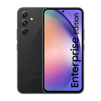 Samsung Galaxy A54 5G Enterprise Edition Smartphone Dual-SIM RAM 8 GB / Interner Speicher 128 microSD slot OLED-Display 6.4" 2340 x 1080 Pixel 120 Hz Triple-Kamera 50 MP 12 5 front camera 32 awesome