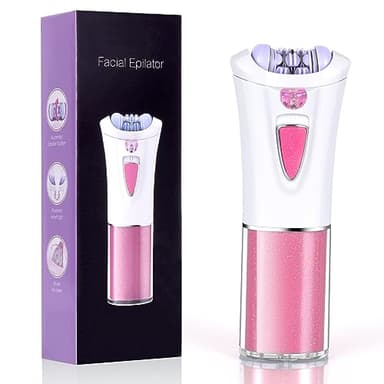 URAQT Epilatore Elettrico Donna, Depilatore Viso Donna con Luce LED, Mini Epilatori Corpo Cordless Impermeabile per Depilazione Viso, Corpo, Sopracciglia, Ascelle, Gambe, Zona Bikini