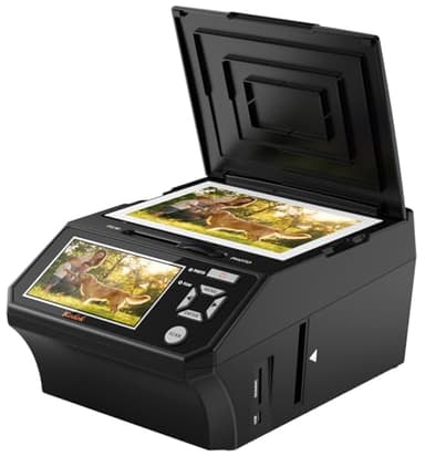 Fotoscanner per Negativi e Diapositive 35mm 110mm, Multiscanner per Foto e Pellicole con Schermo LCD 5", Converte in 22MP JPEG, Scheda SD 8GB Inclusa