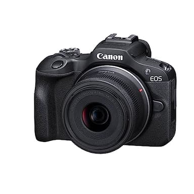 Canon EOS R100 + 18-45mm IS STM - Fotocamera Digitale Compatta Mirrorless 4K - 24,1 MP - Dual Pixel CMOS AF, DIGIC 8 - Scatto a 6,5fps - Macchina Fotografica Wifi e Bluetooth, GPS, Rilevamento Volto