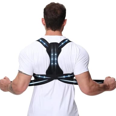 NovoBrace Correttore Postura Uomo Donna, Fascia Posturale Spalle e Schiena Traspirante,Schiena Dritta,Postura Donna,Busto Correttore Posturale,Fascia Posturale,Supporto Lombare,Nero(M)